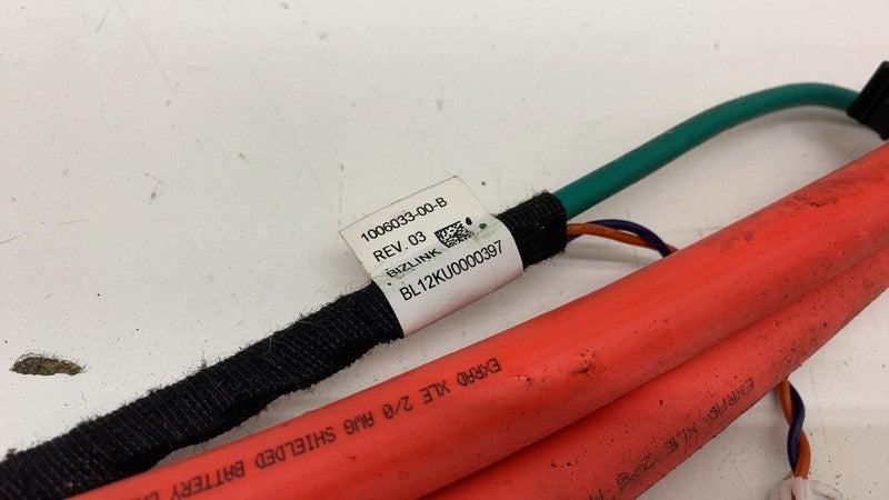 100487400E ⭕ 12-15 Model S Rear HV Junction Box to Charge Port Cable Harness 1004874-00-E