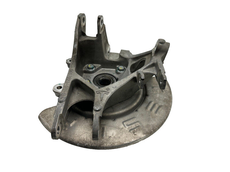 600702300B ⭕ 12-15 Model S Rear Left Spindle Knuckle w/ Shield & Wheel Hub RWD 6007023-00-B