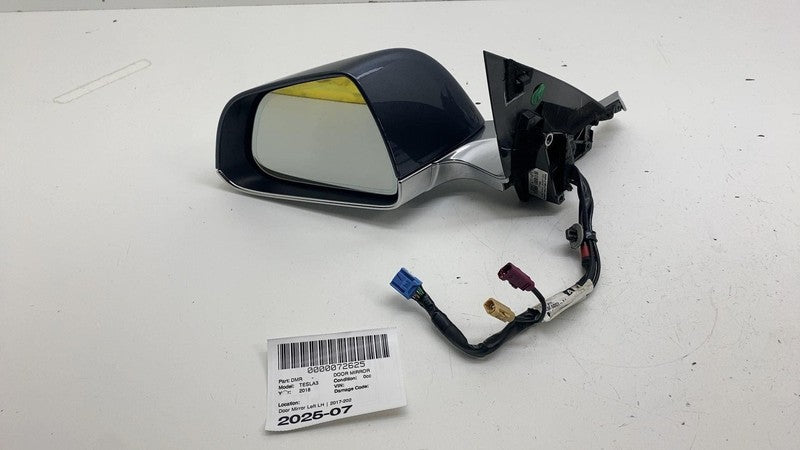 ⭕ 17-20 Tesla Model 3 Left Exterior Rear View Door Mirror Gray PMNG 11