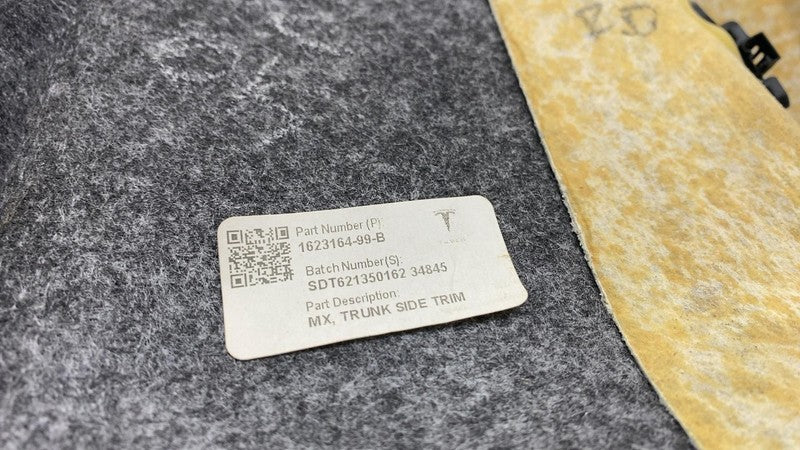 ⭕ 2021-2025 Tesla Model X MX Rear Left Trunk Side Trim Cover Panel 162