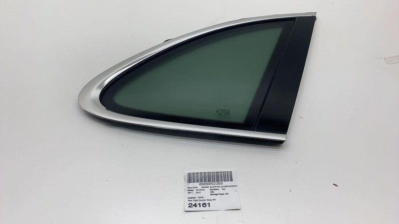 7P5845298 2011-2018 Porsche Cayenne Rear Passenger Side Quarter Corner Window Glass Right