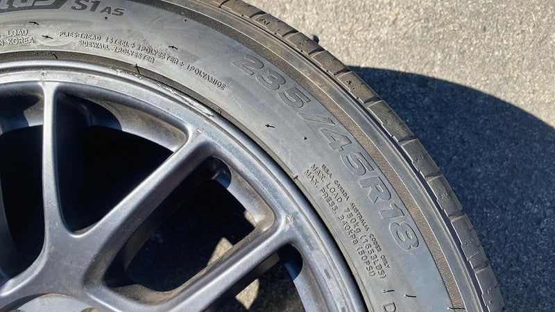 ⭕24 Tesla Model 3 Wheel Rim 18x8.5J +38MM w/ Hankook Tire 235/45R18 13