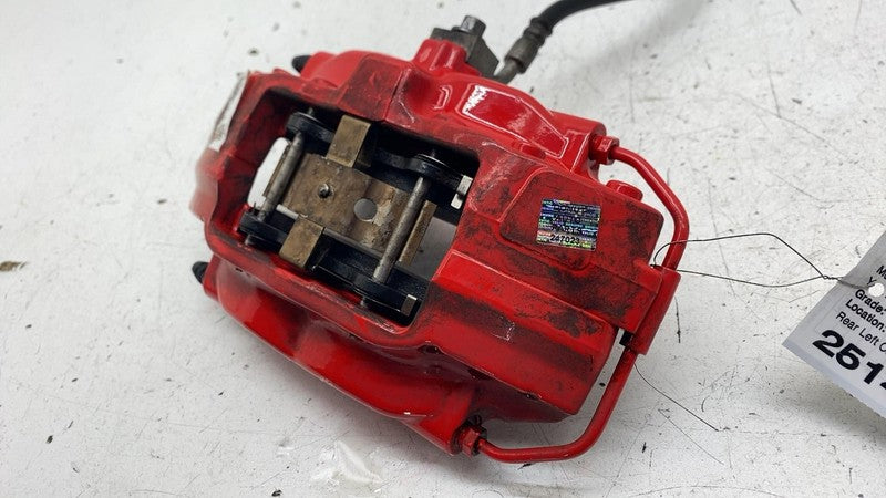 ⭕ 2012-2020 Tesla Model S Rear Caliper Red w/ Brake Hose Line Left 104