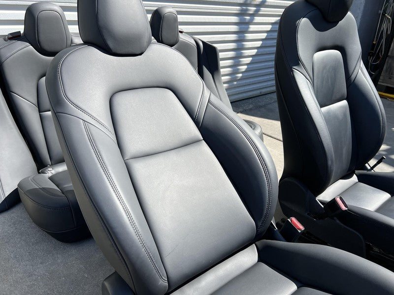 1552127-00-A ⭕ 2017-2023 Tesla Model 3 Front Left & Right Bucket & Rear Bench Seat + Bolster