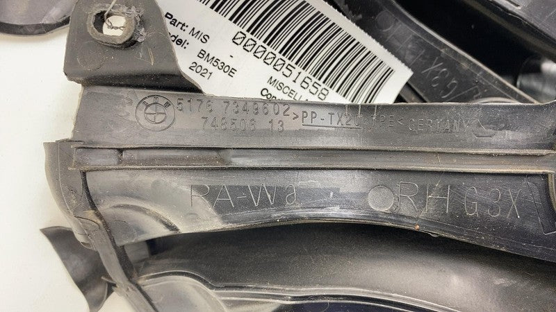 51767349602 2018-2021 BMW 530e Front Underhood Cowl Center Partition Trim w/ Seal Strip Assy