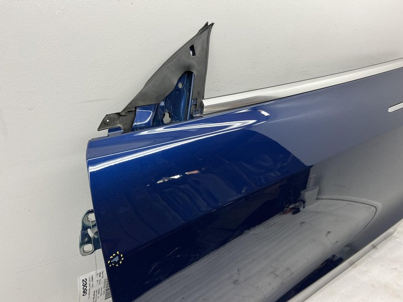 1081421-E0-C ⭕ 2017-2020 Tesla Model 3 Front Door Shell Panel Left Blue - PPSB 1081421-E0-C