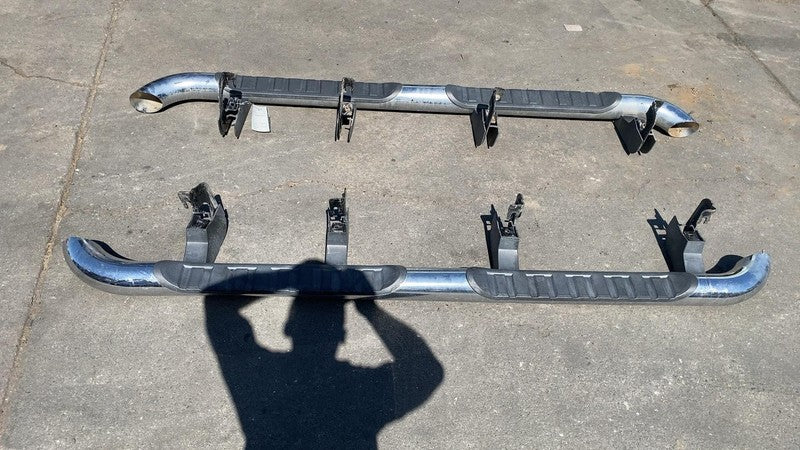 ⭕ 14-19 Silverado 1500 Crew PAIR Left & Right Running Board Nerf Bar Step Chrome