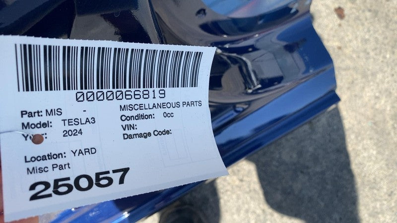 ⭕ 24-25 Tesla Model 3 Left Lower B-Pillar Dog Leg Structural Cutout Blue - PPSB