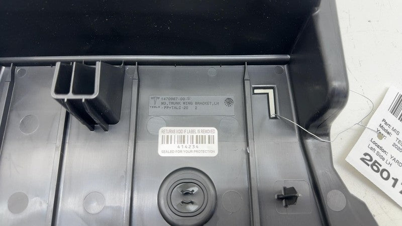 ⭕17-23 Tesla Model 3 Driver Side Trunk Load Floor Wing Bracket Left 14