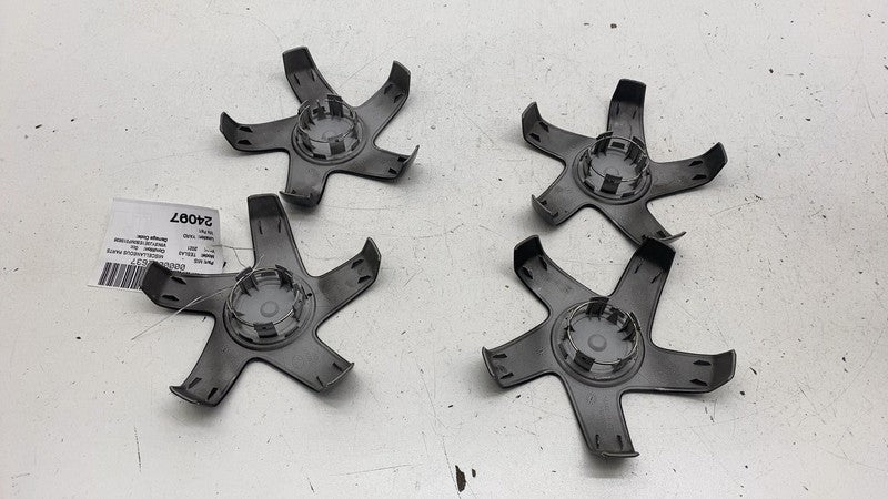 ⭕ 2017-2022 Tesla Model 3 Wheel Center Machined Hub Cap Cover Black x4