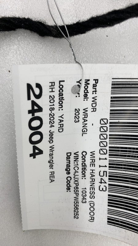 ⭕ 18-24 Wrangler Rear Passenger Side Door Wiring Harness Cable Right 6