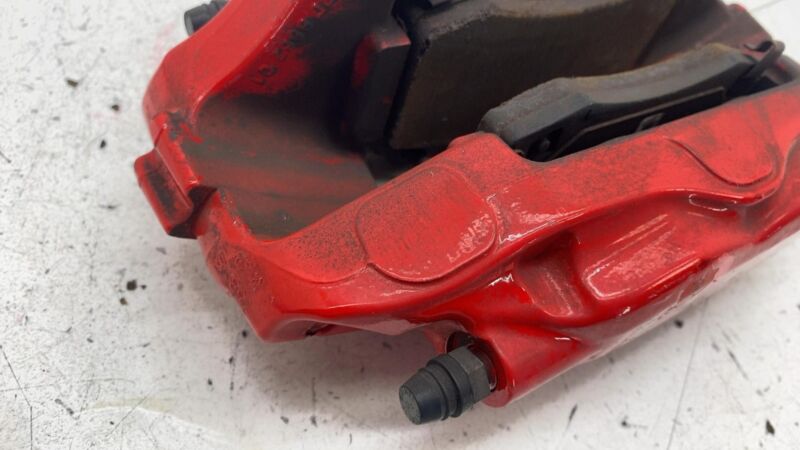 1042642-01-A 2012-2020 Tesla Model S Rear Passenger Side Caliper Red w/ Brake Hose Line Right