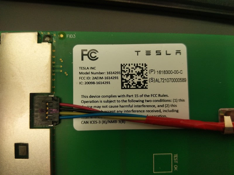 1496709 00 B ⭕2021-2022 Tesla Model S B-Pillar Applique Glass with Camera Right 1496709-00-B