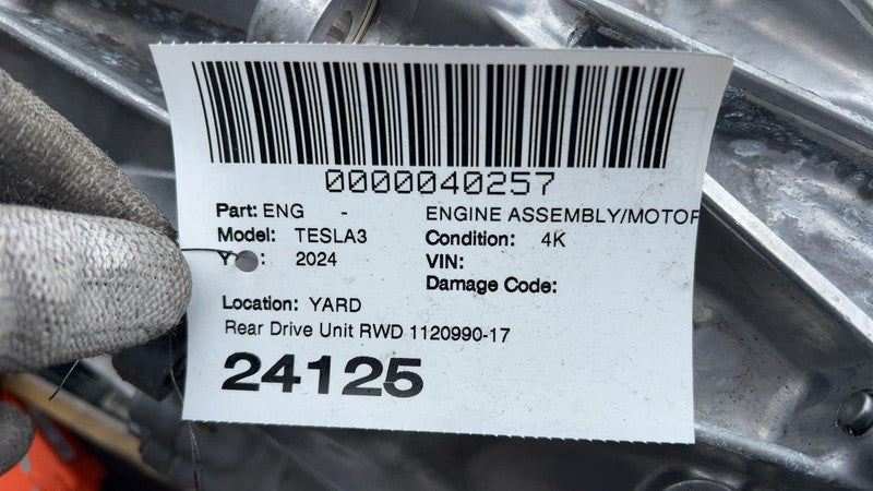 1120990 17 J ⭕ 24-25 Model 3 Y Rear Drive Unit Engine 1120990-17-J (PARTS ONLY)