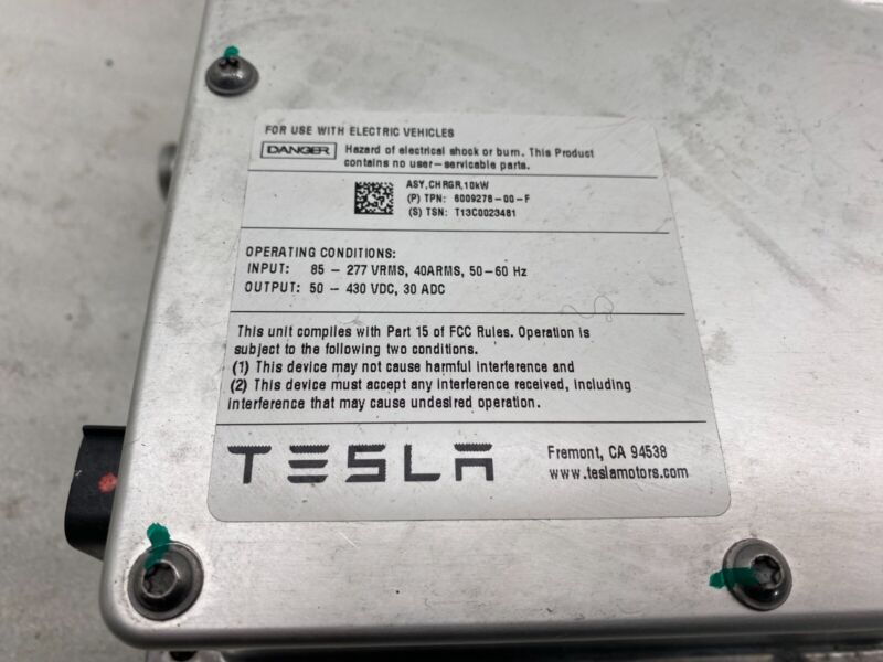 600927800F ⭕ 2012-2015 Tesla Model S High Voltage Onboard Charger Module 10KW 6009278-00-F