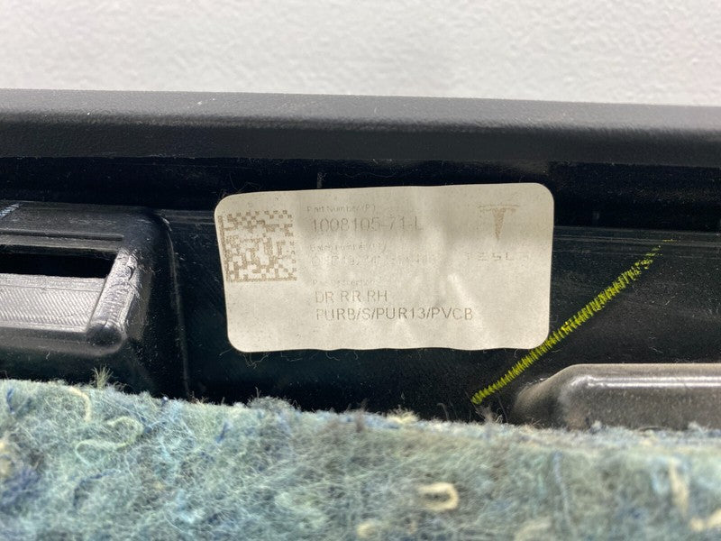 100810551L ⭕12-20 Model S Rear Passenger Side Door Panel Trim Card Cover Right 1008105-51-L