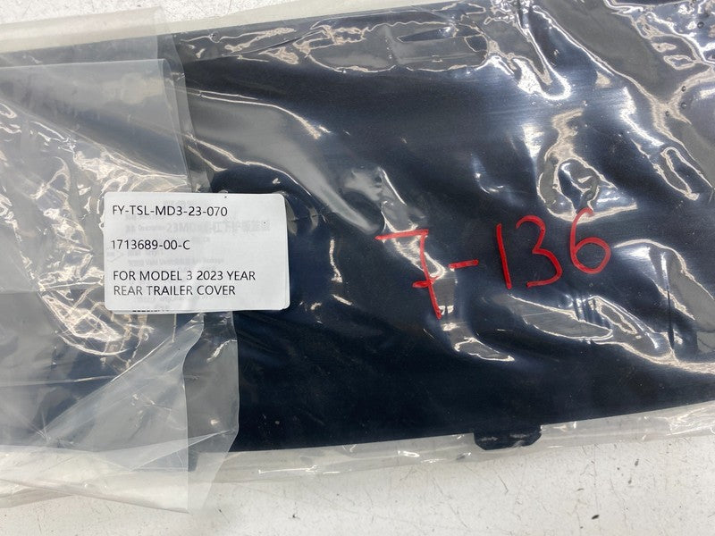 1713689 00 C ⭕ 2024-2026 Tesla Model 3 Rear Bumper Diffuser Trailer Hitch Cover 1713689-00-C