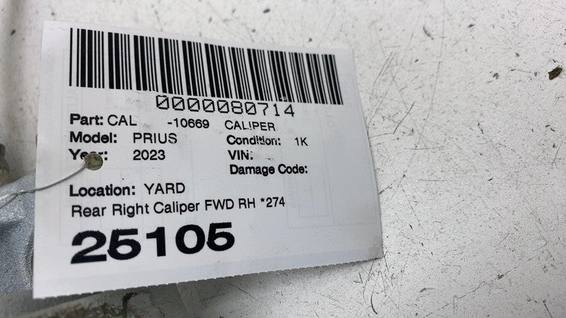 ⭕2023-2024 Toyota Prius Rear Passenger Side Caliper w/ Brake Hose Line