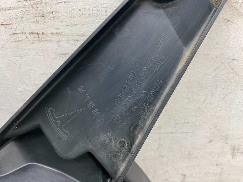 106051100B ⭕ 16-20 Tesla Model S Front Left Underhood Shock Tower Cover Trim 1060511-00-B