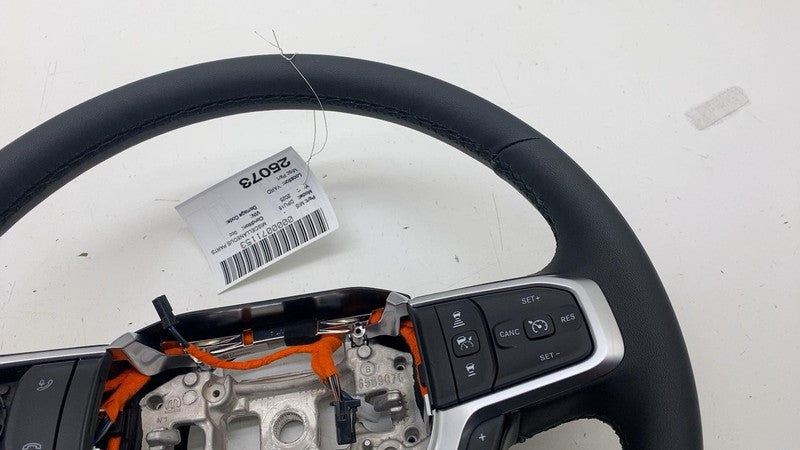 7FG851X7AE ⭕ 2025 Ram 1500 Steering Wheel Black Leather 5th Gen w/ Switch Button 7FG851X7AE