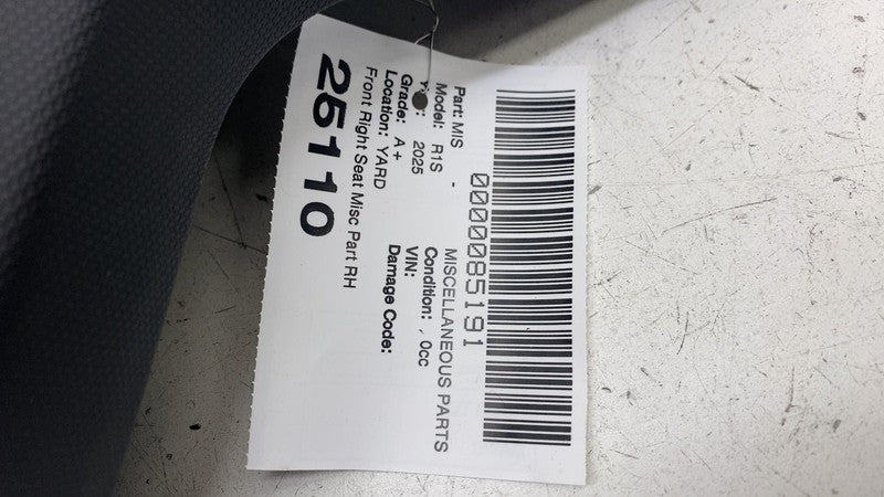 ⭕ 22-25 Rivian R1S Front Left or Right Seat Back Board Trim Panel PT00