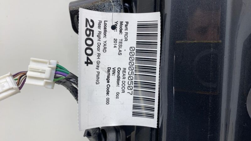 2012-2015 Tesla Model S Rear Passenger Side Door Shell Panel Right Gray - PMNG