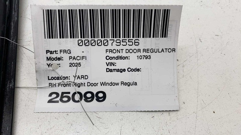 ⭕ 17-25 Chrysler Pacifica Front Passenger Door Window Regulator & Motor Right RH