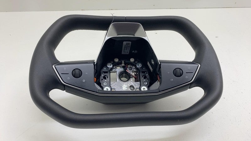 169255100D ⭕ 24-25 Tesla Cybertruck Front Driver Steering Wheel Square Black 1692551-00-D