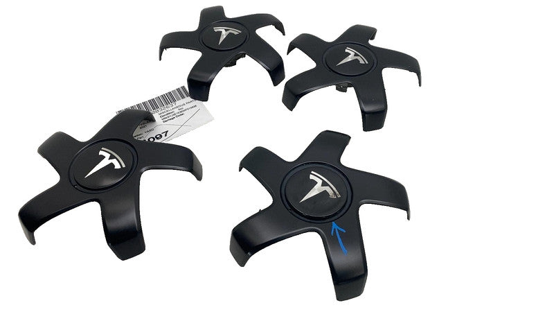 ⭕ 2017-2022 Tesla Model 3 Wheel Center Machined Hub Cap Cover Black x4