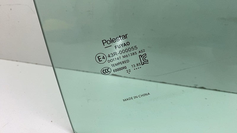 E4 43R-000055 ⭕ 2021 2022 2023 Polestar 2 Rear Driver Side Door Window Glass Left 43R-000055