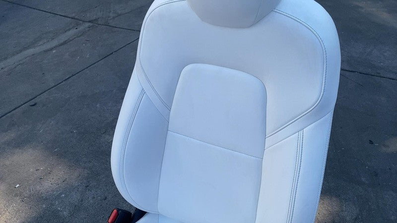 ⭕ 2017-2023 Tesla Model 3 Y Front Driver Side Seat Cushion Left White Assembly