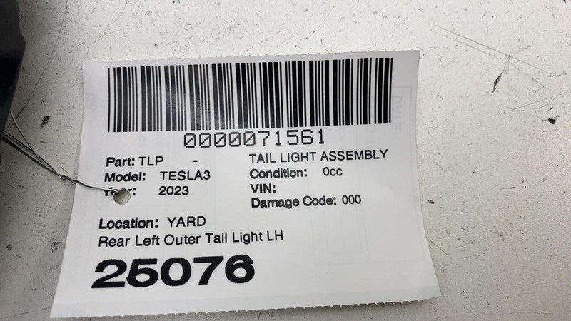 ⭕ 2017-2023 Tesla Model 3 Rear Left Outer Exterior Taillight Tail Lamp 3-Pin Red