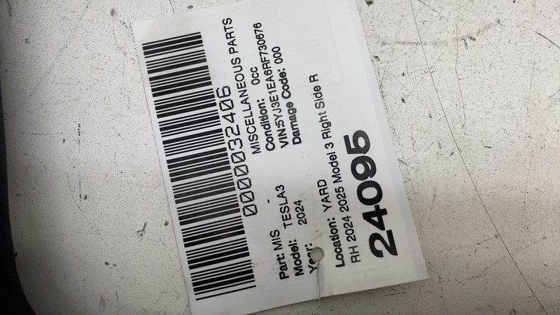 191098600D ⭕ 24-25 Model 3 Rear Right Primary Body Weatherstrip Rubber Seal RH 1910986-00-D