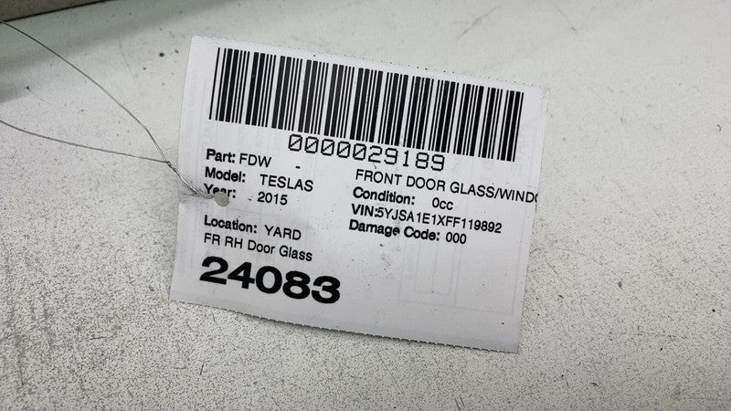 ⭕2012-2015 Tesla Model S Front Passenger Side Door Window Glass Right