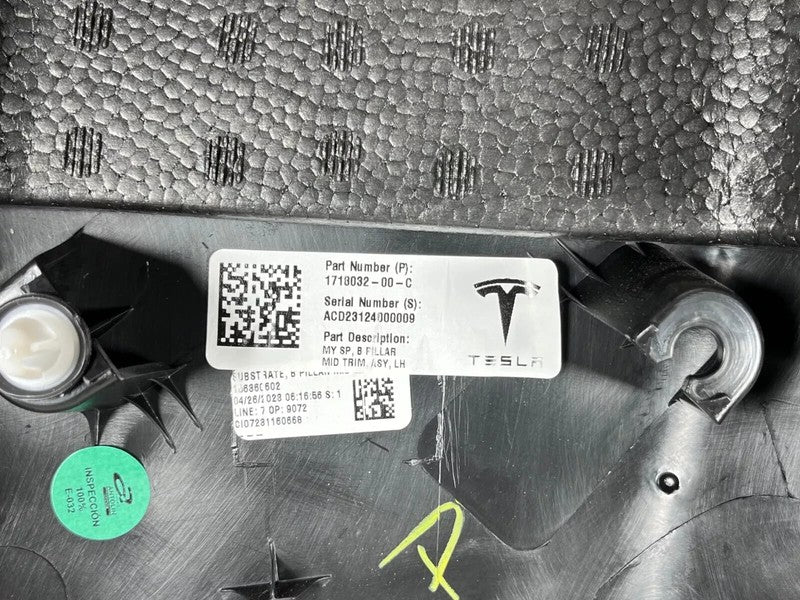171803200C ⭕ 2020 2021 2022 2023 Tesla Model Y Left B-Pillar Lower Trim Panel 1718032-00-C