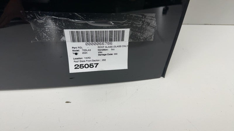 158789200A ⭕ 24-25 Model 3 Panoramic Sunroof Fixed Roof Glass Moonroof (Front) 1587892-00-A