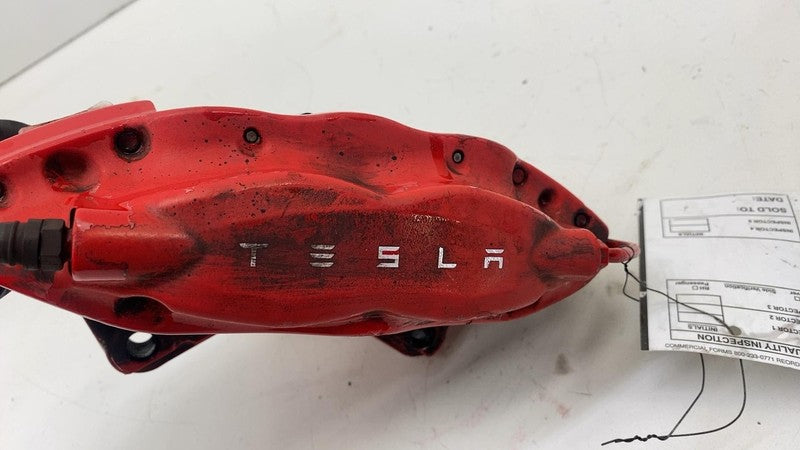 ⭕ 2012-2015 Tesla Model S Rear Side Caliper w/ Brake Hose Line Left 10