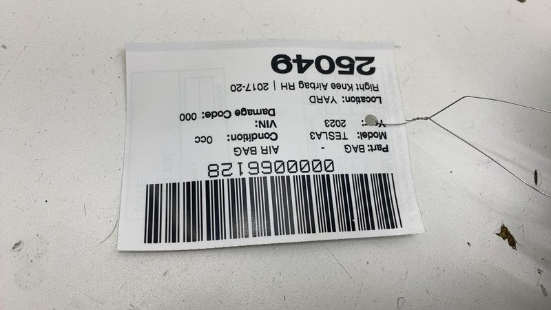 107782600D ⭕ 2017-2023 Tesla Model 3 Y Right Lower Knee Safety Airbag Module 1077826-00-D