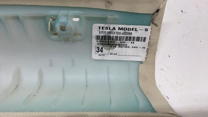 ⭕ 12-15 Model S MS Left & Right Upper A-Pillar Trim 1002485-00-H / 100
