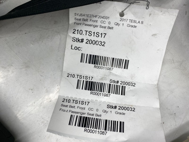 1079284 03 C 16-20 Model S Front Right 1st Row Seat Belt & Retractor + Tensioner 1079284-03-C
