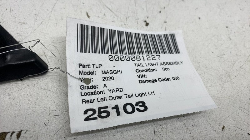 6701071510 ⭕ 14-21 Maserati Ghibli Rear Driver Side Outer Taillight Lamp Left LH 6701071510
