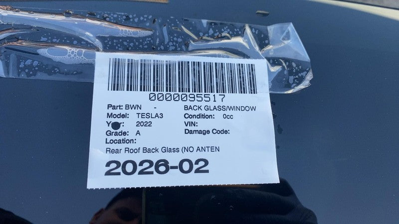 ⭕ 21-23 Model 3 M3 Rear Trunk Panoramic Backlite Glass (NO ANTENNA) 14