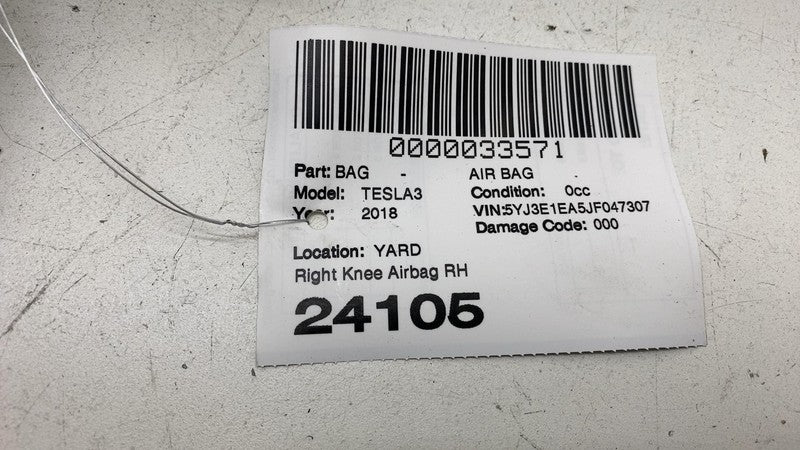 ⭕ 17-23 Tesla Model Y 3 Right Knee Airbag Passenger Safety Module 1077