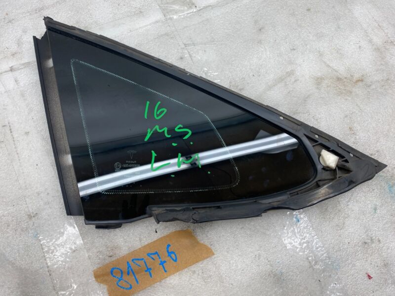 E6 43R-008010 2012-2020 Tesla Model S MS Rear Driver Side Quarter Fixed Glass Left LH Assembly