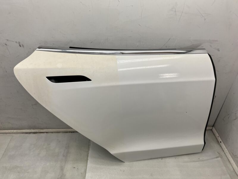 2012-2015 Tesla Model S Rear Passenger Side Door Shell Panel Right White - PMSS
