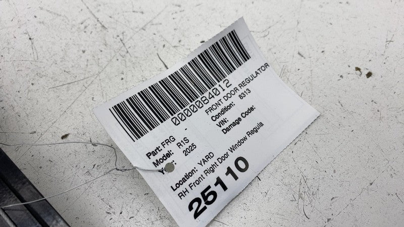 PT00009558-K ⭕ 2022-2025 Rivian R1S Front Right Door Window Motor & Regulator RH PT00009558-K