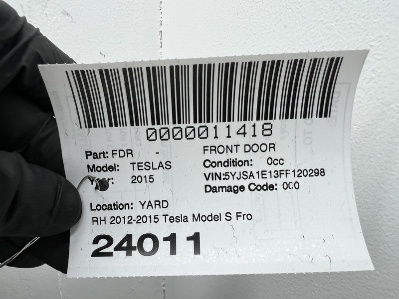 ⭕ 2012-2015 Tesla Model S Front Passenger Side Door Shell Panel Right