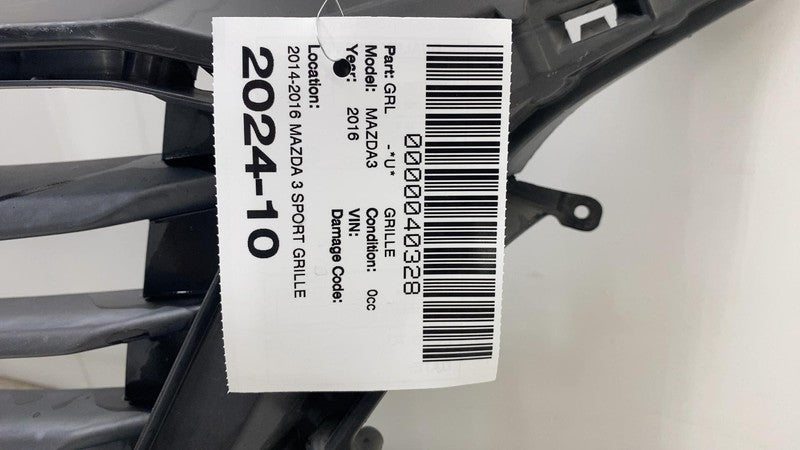 BJS750712 ⭕ 2014 2015 2016 Mazda 3 Sport Front Bumper Upper Center Grill Grille BJS7-50712