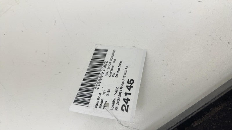 PT00002128 ⭕ 2022-2024 Rivian R1T R1S Rear Right Door Mold Trim Cladding RH PT00000336