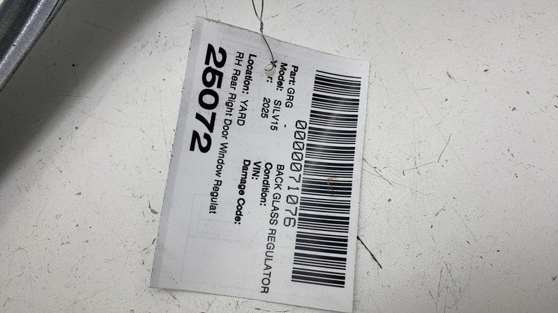 ⭕ 2019-2025 Chevrolet Silverado 1500 Rear Right Door Window Regulator